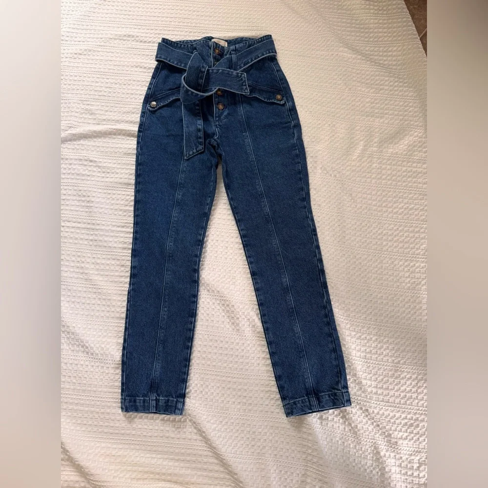Sézane Maximo High-Rise Dark Wash Straight Jeans Size 36 (US 4) NWOT - Picture 5 of 8